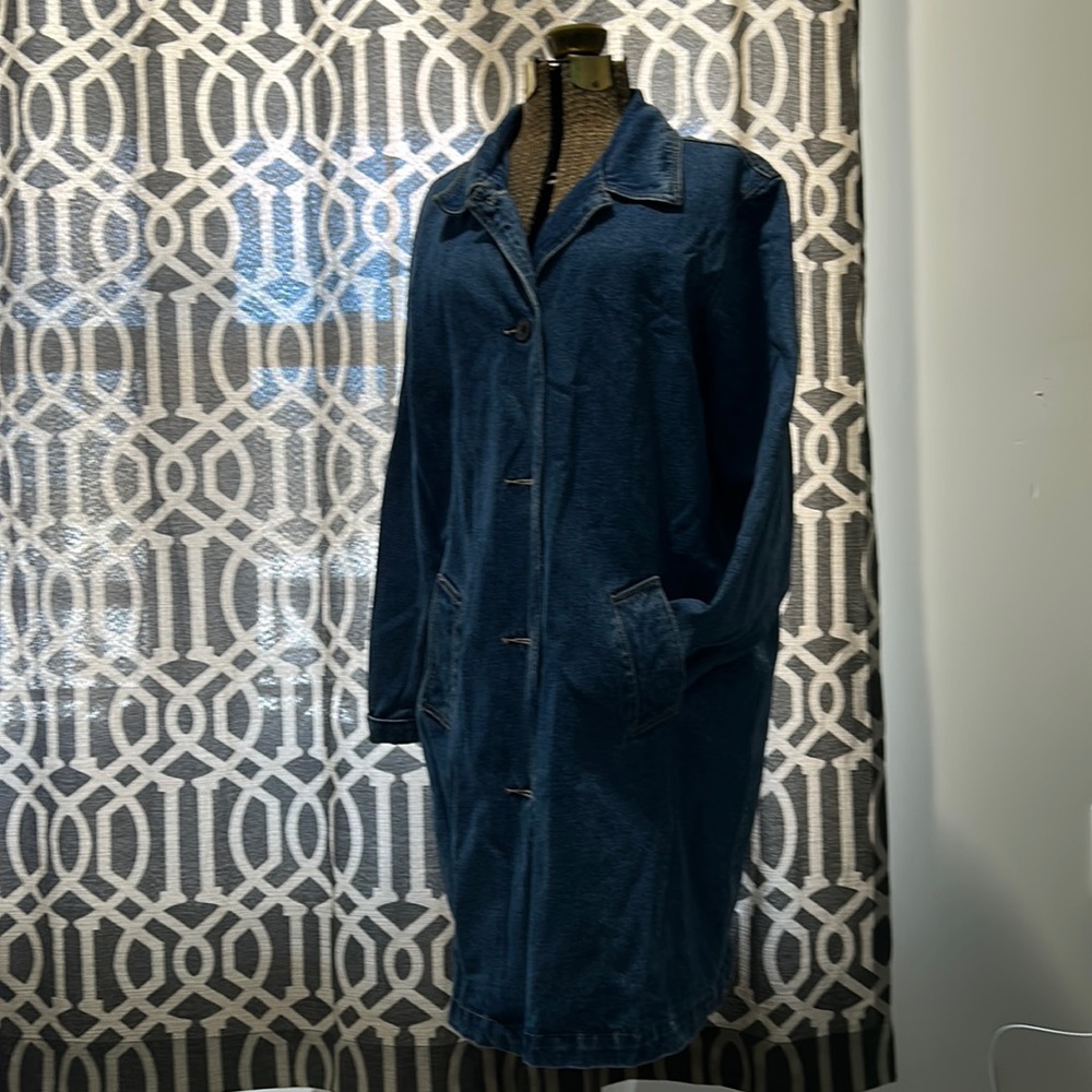 Long denim jacket